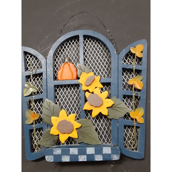 Primitive Style Decoration Welcome Sunflowers Window Hanging - Picture 3 of 4